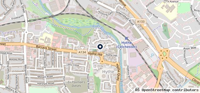 Map showing the location of Colchester Tyre and Exhaust