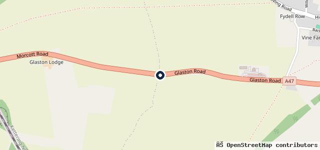 Map showing the location of Morcott Tyres and Exhaust Centre