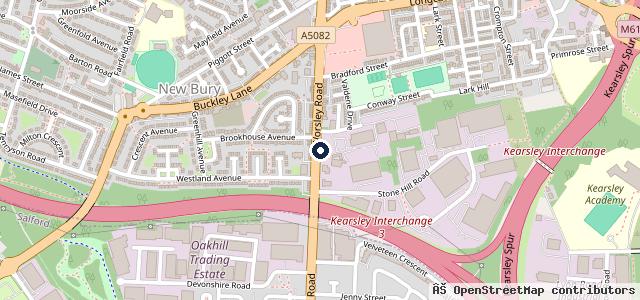 Map showing the location of Farnworth Tyre & Exhausts