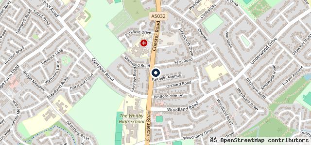 Map showing the location of Ellesmere Service Centre