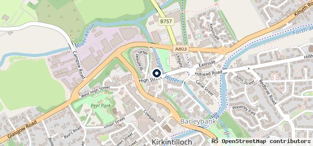 Map showing the location of Halfords Autocentres | Kirkintilloch
