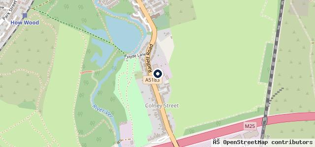 Map showing the location of Bridge Motors | Saint Albans