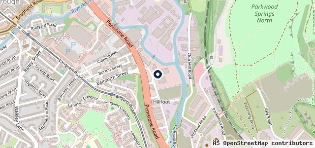 Map showing the location of Vertu Toyota Sheffield