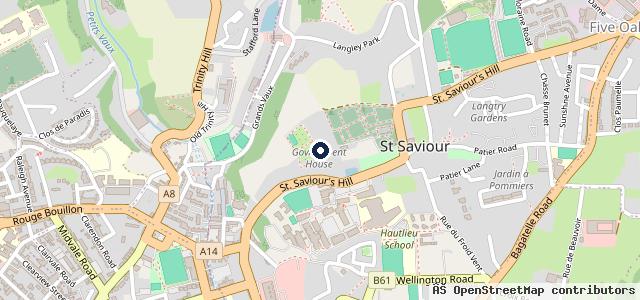 Map showing the location of Castle Cars Jersey