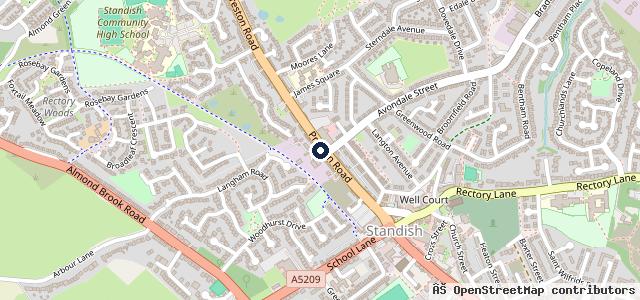 Map showing the location of Standish Smart Repairs