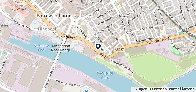 Map showing the location of Little Tony's Tyres