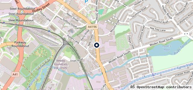 Map showing the location of The Vella Group Wednesbury - Accident Repair Centre