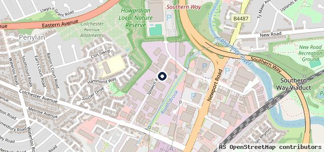 Map showing the location of CMSC - Cardiff MOT & Service Centre