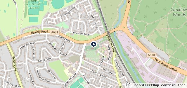 Map showing the location of Stoneacre Select Rotherham