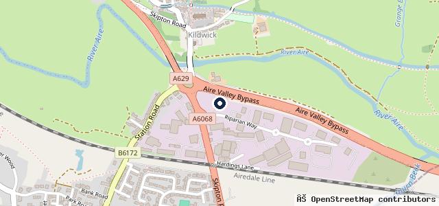 Map showing the location of Vertu Vauxhall Skipton