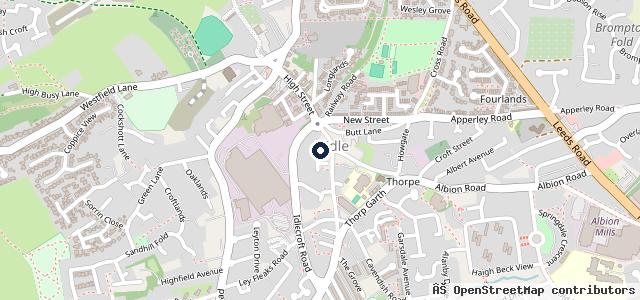 Map showing the location of Hampton Garage
