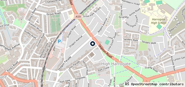 Map showing the location of Park Parade Garage