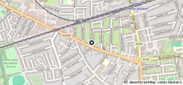 Map showing the location of Penrith Road Motors