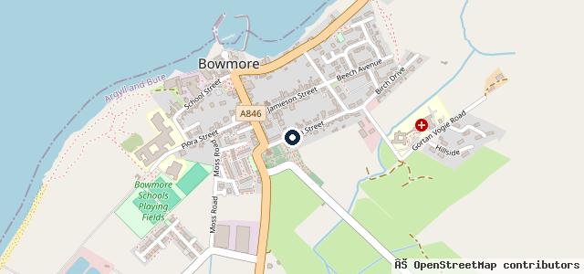 Map showing the location of Bowmore Engineering