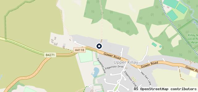 Map showing the location of Davey’s Garage