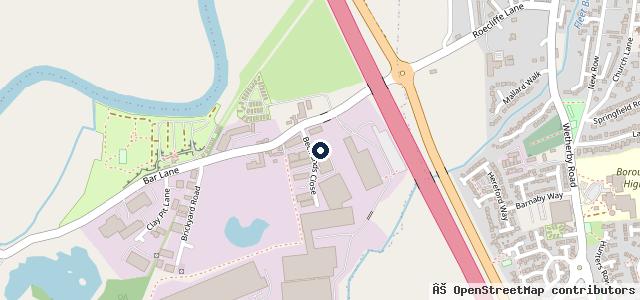 Map showing the location of T J Motors