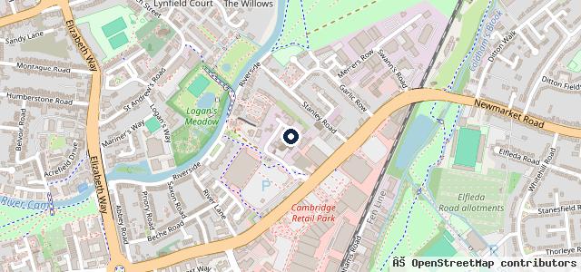 Map showing the location of Cambridge Motorcycles