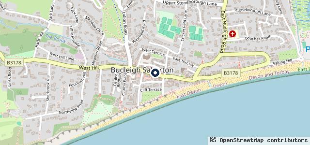 Map showing the location of Staddons Of Budleigh