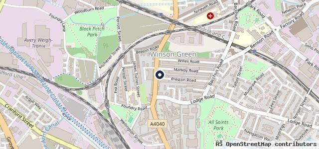 Map showing the location of Check Point Garage