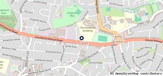 Map showing the location of Group 1 Southend BMW
