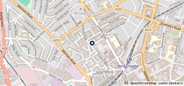 Map showing the location of EMG London Peugeot & Citroen Authorised Repairer Croydon