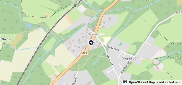 Map showing the location of Grayswood Cars