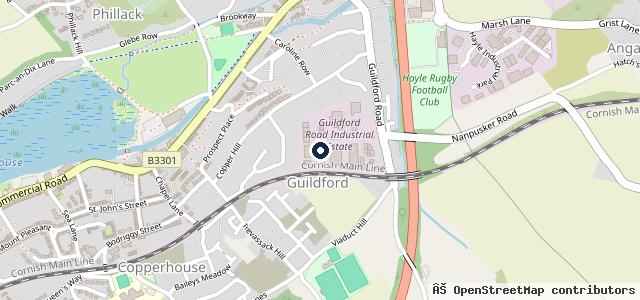 Map showing the location of Hayle MOT & Motor Services