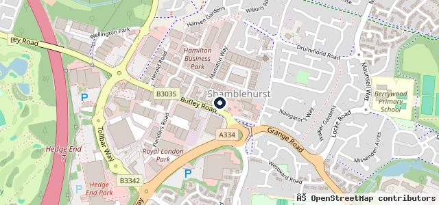 Map showing the location of New Chapel Garage Services