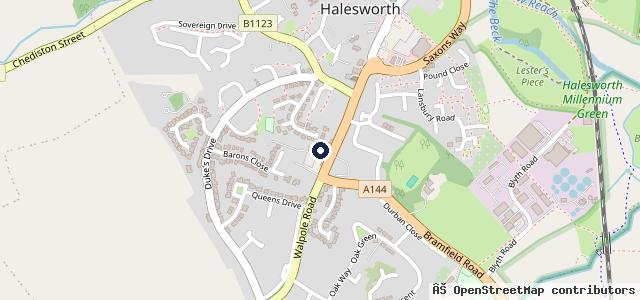Map showing the location of Mitchells Halesworth