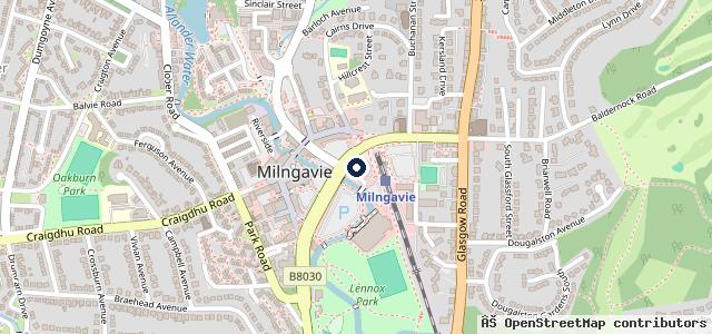 Map showing the location of Kwik Fit - Milngavie