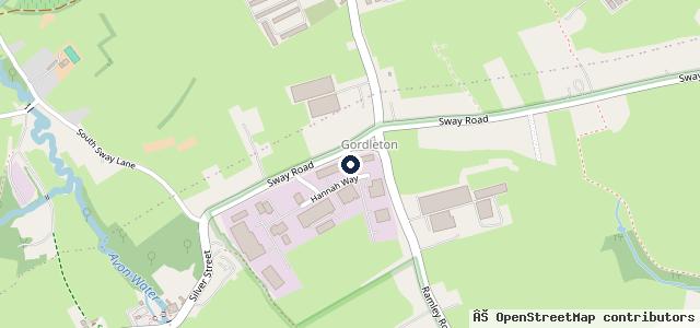Map showing the location of Lymington Test Centre