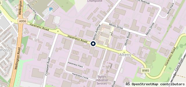 Map showing the location of BLS Truck and Van Aberdeen