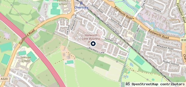 Map showing the location of Oaks Services Ltd