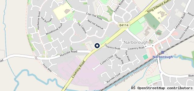 Map showing the location of Marshall Honda Leicester (Narborough)