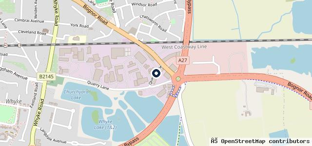 Map showing the location of Snows Peugeot Chichester
