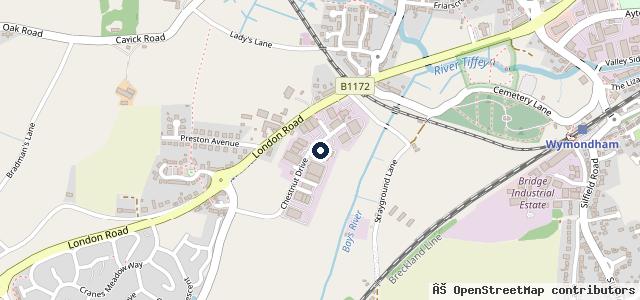 Map showing the location of Postmill Garage