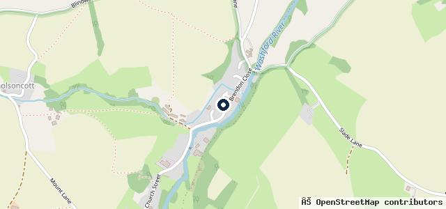 Map showing the location of Roadwater Garage