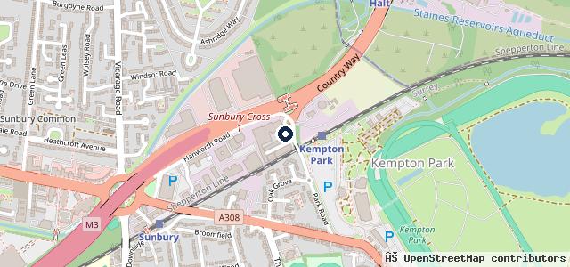 Map showing the location of Rose MOT Centre