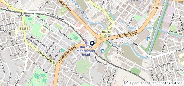 Map showing the location of Abbotts Of Burnley