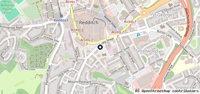 Map showing the location of Abacus Auto Services Redditch