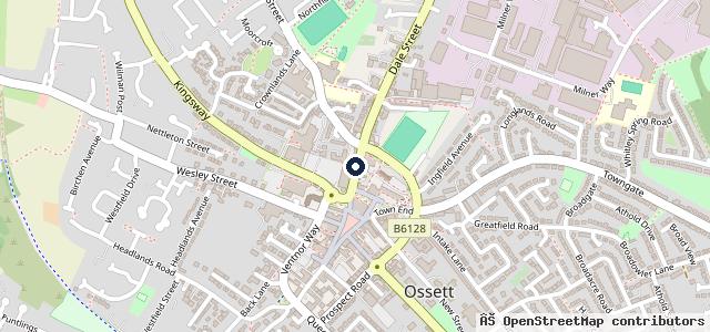 Map showing the location of A1 Ossett Cars