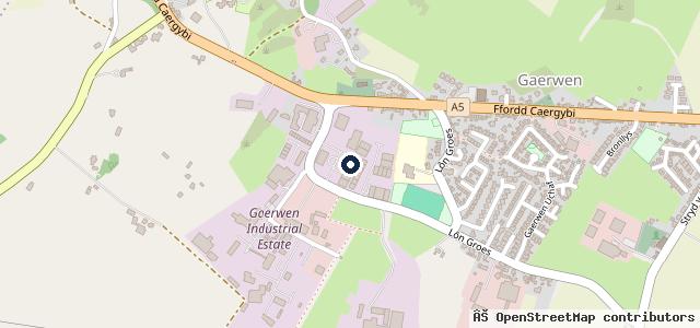 Map showing the location of Anglesey Garage