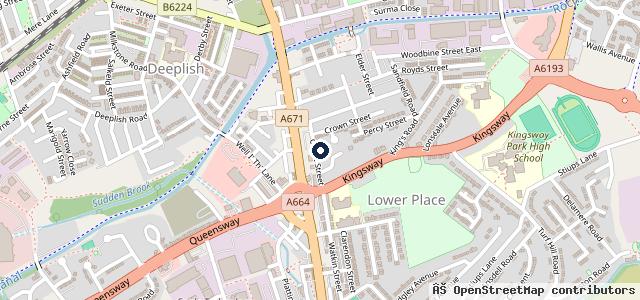 Map showing the location of Autocare Ltd MOT Rochdale
