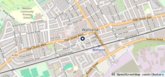 Map showing the location of Kev's Autos