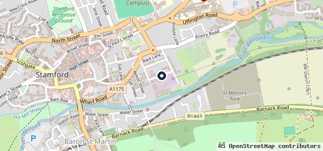 Map showing the location of B & S