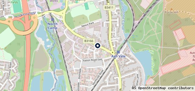 Map showing the location of Group 1 Farnborough BMW & MINI Service Centre
