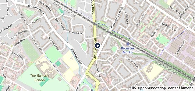 Map showing the location of Bicester Motor Company - Bosch Car Service | Ford