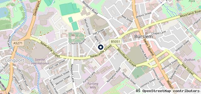 Map showing the location of Blake Street Garage