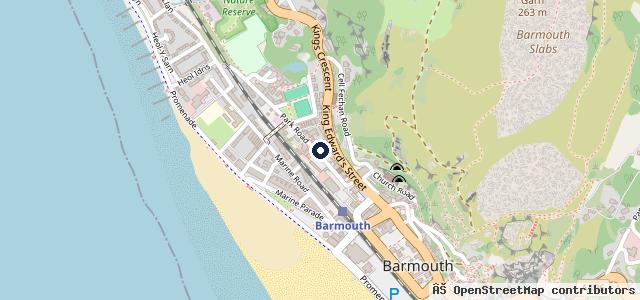 Map showing the location of Bradbury's Garage