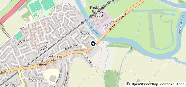 Map showing the location of Bridge Garage